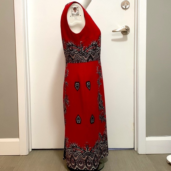 TALBOTS Red paisley dress - Picture 4 of 13